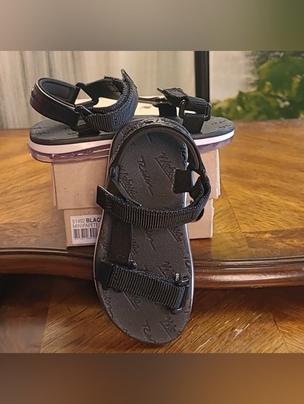 New in box! Mini Melissa Papete rider black jelly sandal Girls toddler size 9